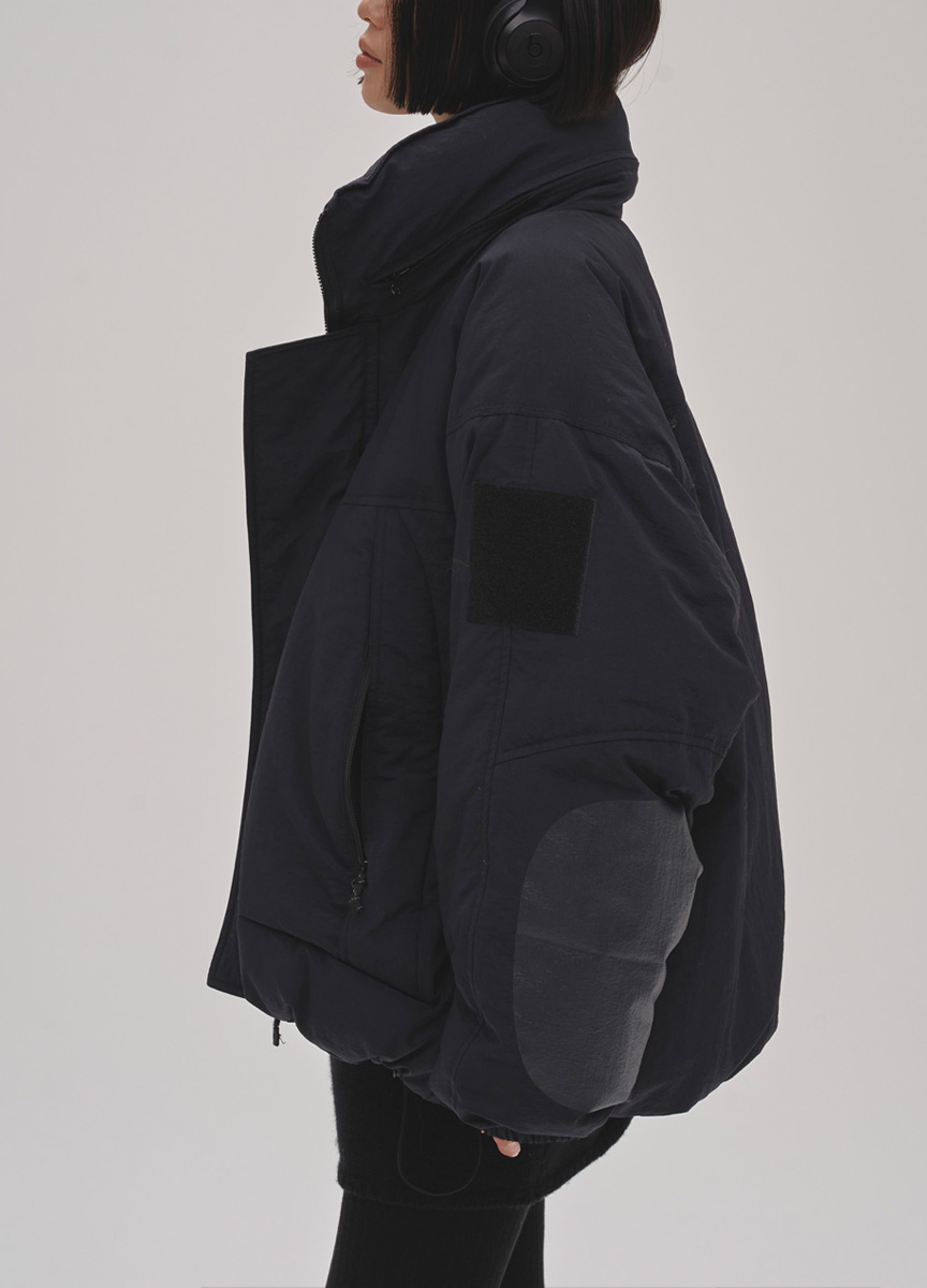 軍風份量感羽絨大衣